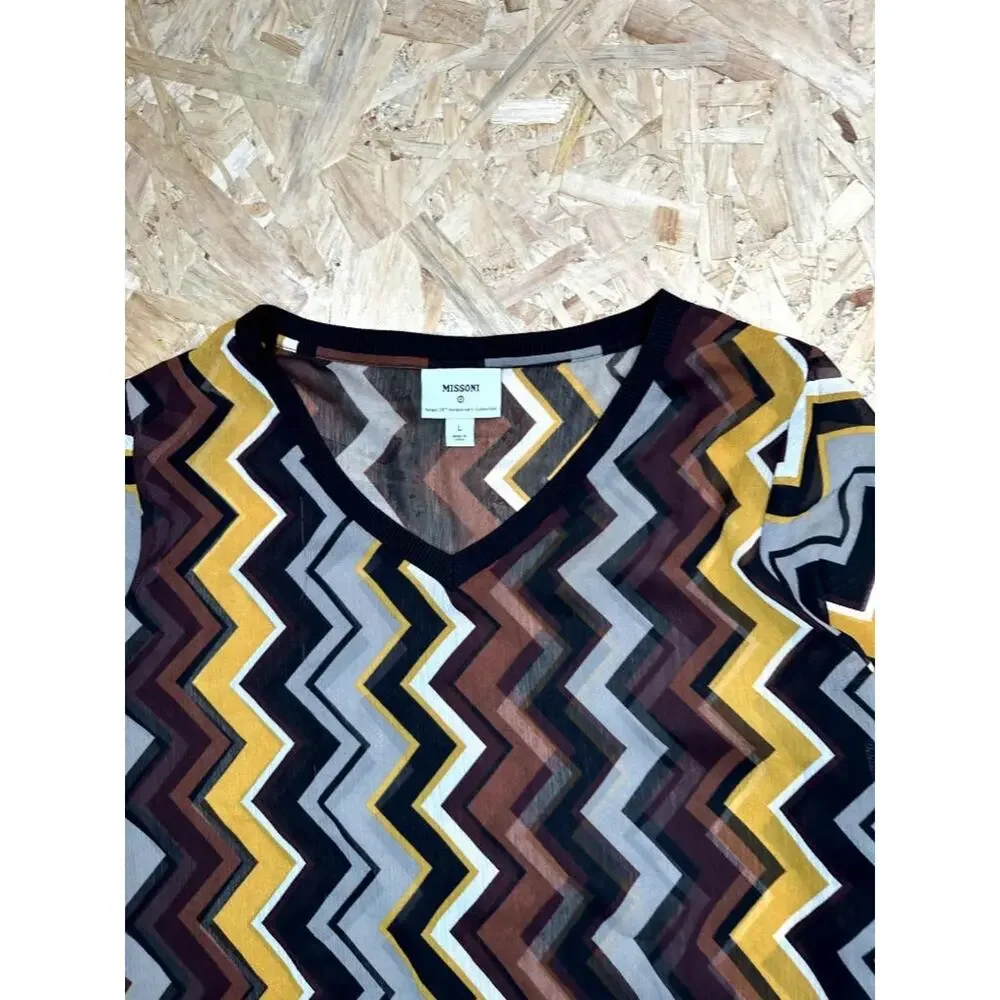 Missoni for Target 20th Anniversary Chevron Knit V-Neck Sweater Mens